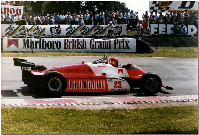 Bruno Giacomelli Alfa Romeo 182 F1 1982 British GP Brands Hatch