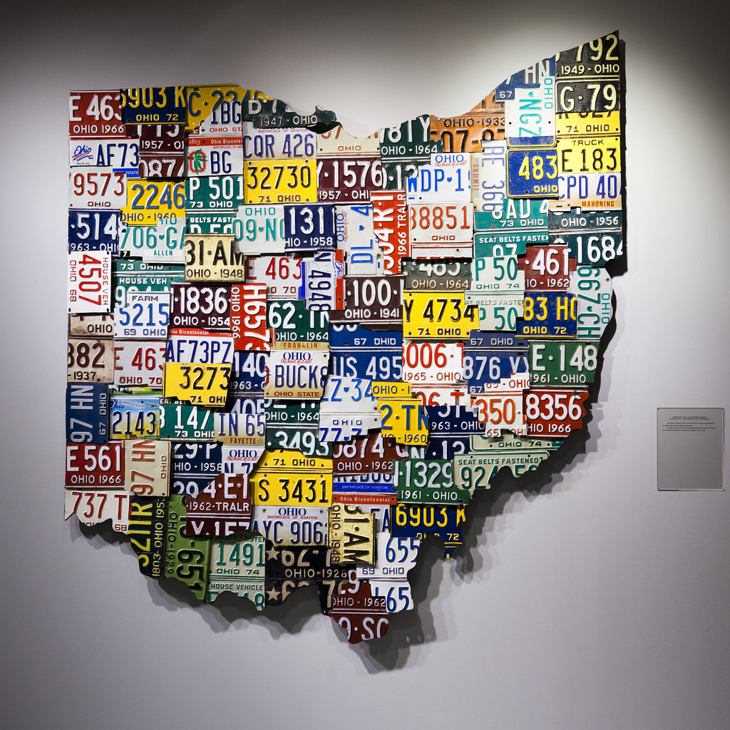 Station 88 - Ohio License Plate Sculpture