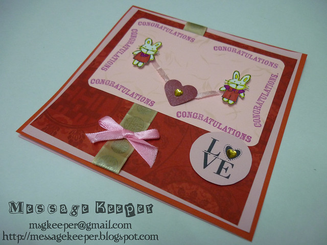Rabbit Wedding Wishes Card 1 Congratulations CL272 All Occasion 