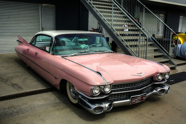 1959 Cadillac Sedan The ultimate cruisera pink cadillac and a super cool