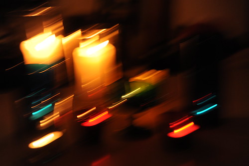 Chanukkah merriment, vessels of candle light, Wedgwood, Seattle, Washington, USA by Wonderlane