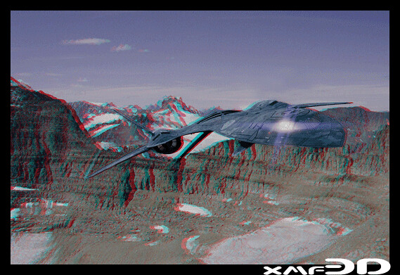 XMen Jet 3D XMF3D requires red cyan glasses for 3D effect