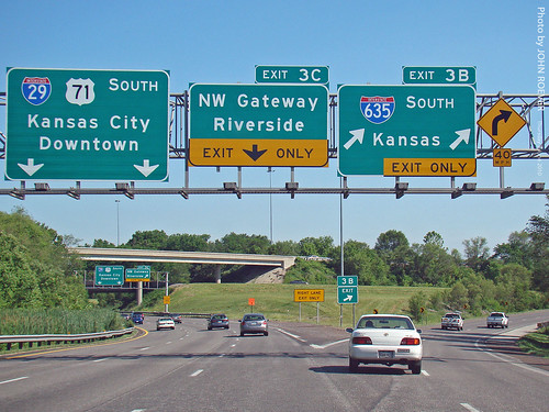 I-29 onto south I-635, 3 June 2010