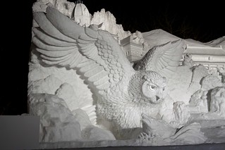 Owl Snow Sculpture