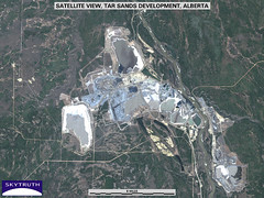 Satellite View of Oil Sands Development, Alberta