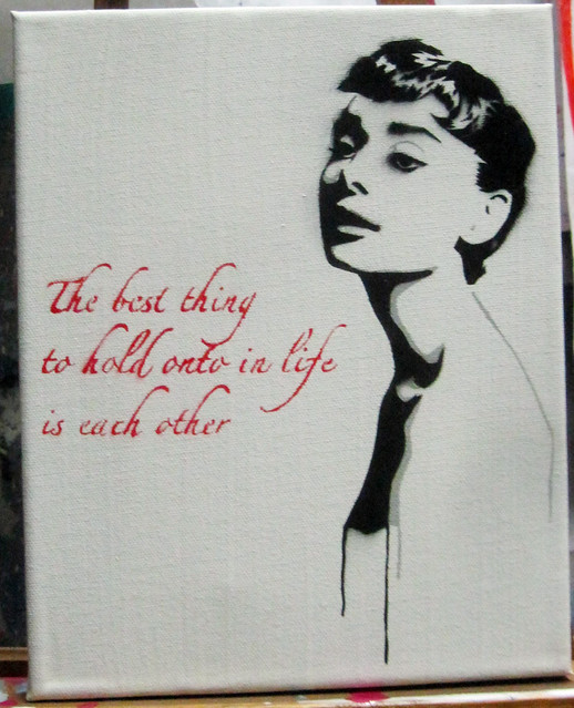 Audrey Hepburn Mini Stencil by Free Humanity Size 8 x 10 inches