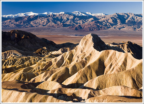Badwater Lake and Panamint Range, Death Valley, CA by travelpix