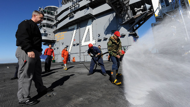 Sailors test hose aboard USS John C. Stennis. | Flickr - Photo Sharing ...