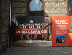 Italia 150 tribute : OGR . fucina di treni e di vite