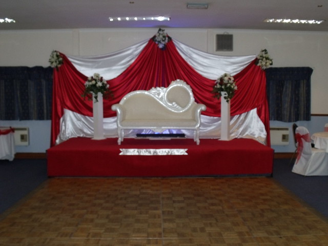 open air wedding stage decoration