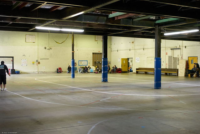a westside warehouse as a venue for roller derby