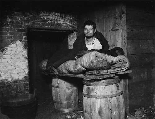 "One of four Pedlars Who Slept in the Celler of 11 Ludlow Street Rear" by Preus museum