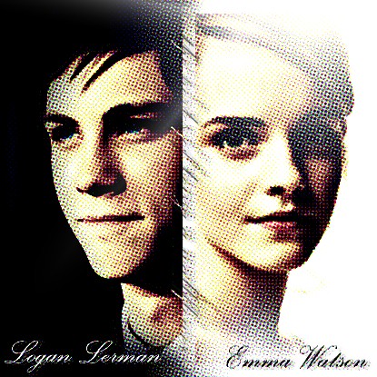 Logan Lerman and Emma Watson
