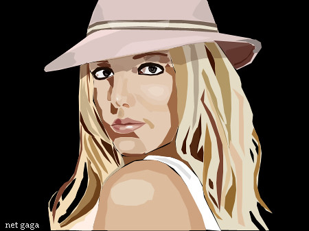 Britney Spears Illustrator CS5 Photoshop CS2 Draw mady by me Net GaGa