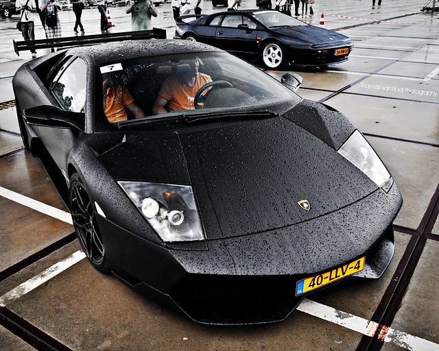 It's a matte black Lamborghini Murci lago LP6704 SVR by Reiter Engineering
