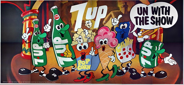 7Up_Un With The Show_vintage UnCola billboard poster by Ray Lyle, 1971