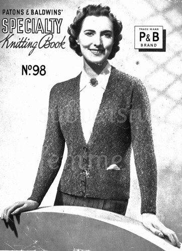 Free 1930's Knitting Pattern Booklet by Bex P&B's Speciality Knitting Book No.98