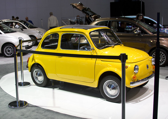 Yellow Fiat 500 From 2011 NY Auto Show