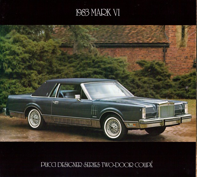 1983 Lincoln Continental Mark VI Pucci Designer Series TwoDoor Coupe