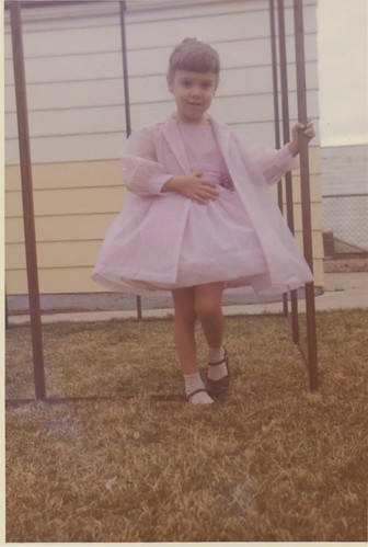 full pink dress, about 1960 or 1961