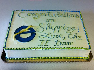 “Congratulations on shipping! Love, the IE team”