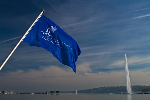 WIPO Flag and Jet d'Eau