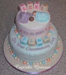 Lalaloopsy Birthday Cake on Lexi   Finn Christening Cake  Two Tiers   Front View