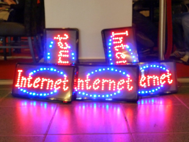 Internet neon signs