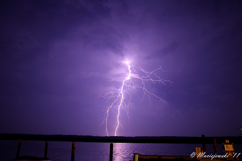 Lightning over Shady River Marina by Steve Maciejewski