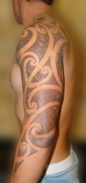 Maori Sleeve Linework Style