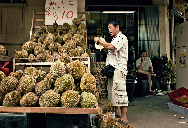 Durian stall, Geylang Road