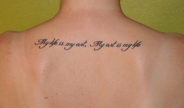 Ryn Wilson had my quote tattooed on her back