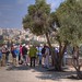 Pilgergruppe mit Altstadt und Felsendom, Jerusalem
