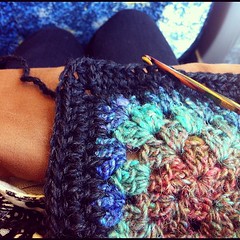 Crochet an dub step to pass the time on a train in the middle of nowhere