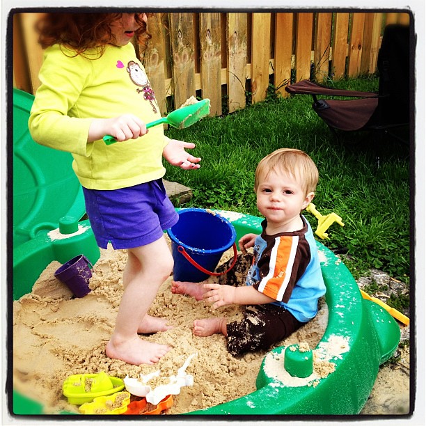 So while I was gone this happened.  #sandbox #somuchsand
