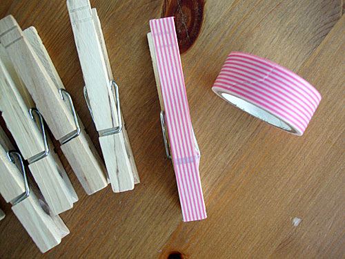Clothespins & Washi Tape