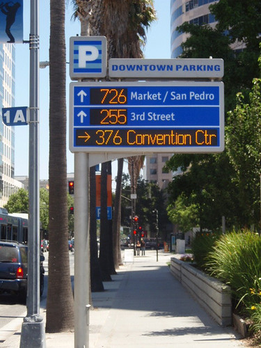 Integrated real time parking wayfinding signage, San Jose, California