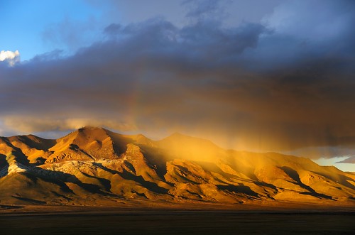 There was a rain of gold over the Gangtise Mountain Range, Tibet by reurinkjan