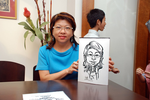 Caricature live sketching for Marks & Clerk Singapore LLP Christmas Party - 6