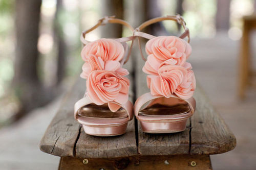 peach heels