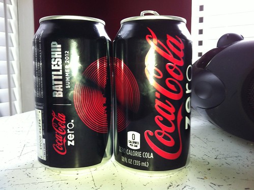 Coke Zero Battleship promotional cans (2012) by Paxton Holley