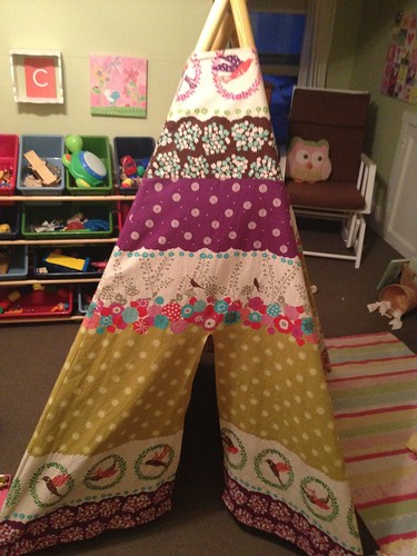 Teepee that Amy made for Jane!