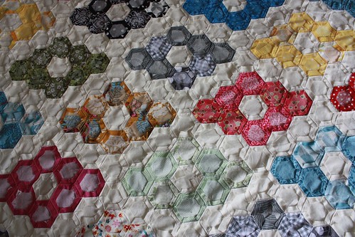 Faster Progress on the Hexagon Quilt