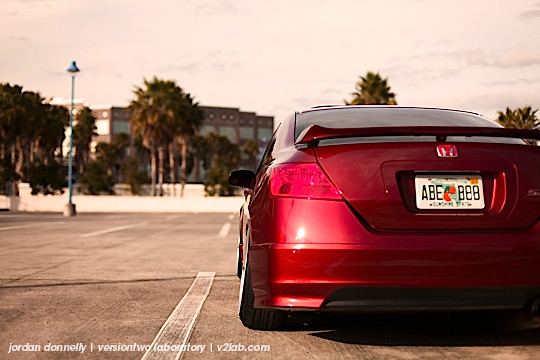 Huey's Slammed Civic Si I think these wheels are gone but I'm sure he 