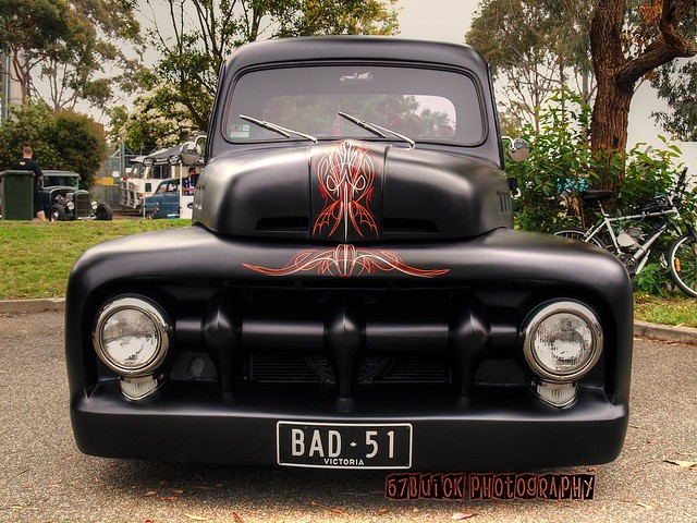 1951 Ford F1 Pickup And to complete the lineup of satin black beasts is 