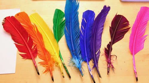 Rainbow of Handmade Quills