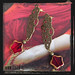 LNRARO orecchini bronzo rossi red bronze earrings 1129