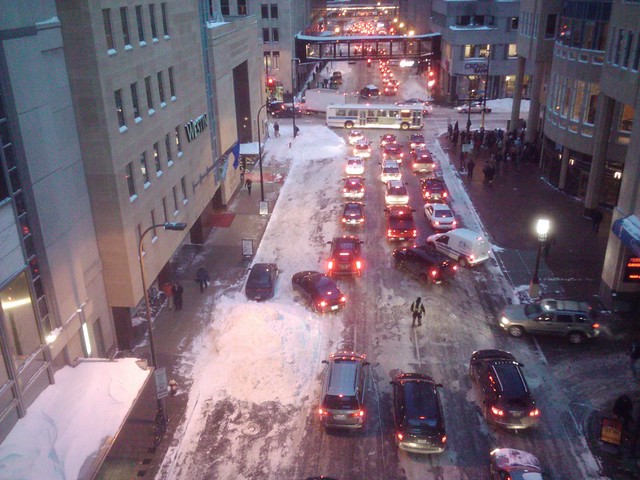 Snowmaggedon/Snowpacalypse - Monday PM commute out of Downtown Minneapolis 1