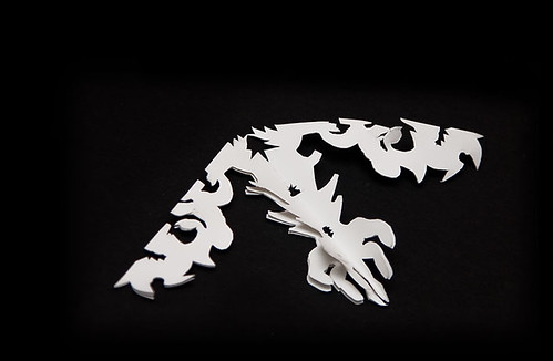 step-5: Unfold Zombie Snowflake Papercraft