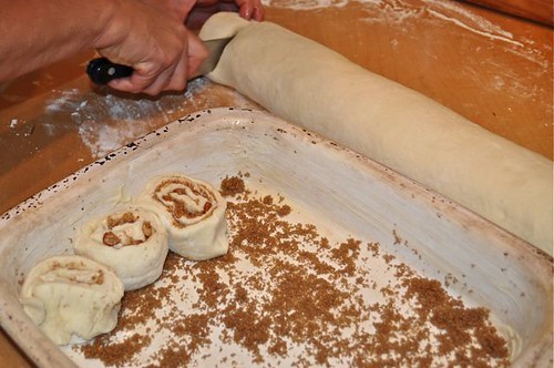 cinnamon buns/rolls in pan